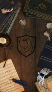 Dark Academia Inspired Ravenclaw Aesthetic Mobile Wallpaper