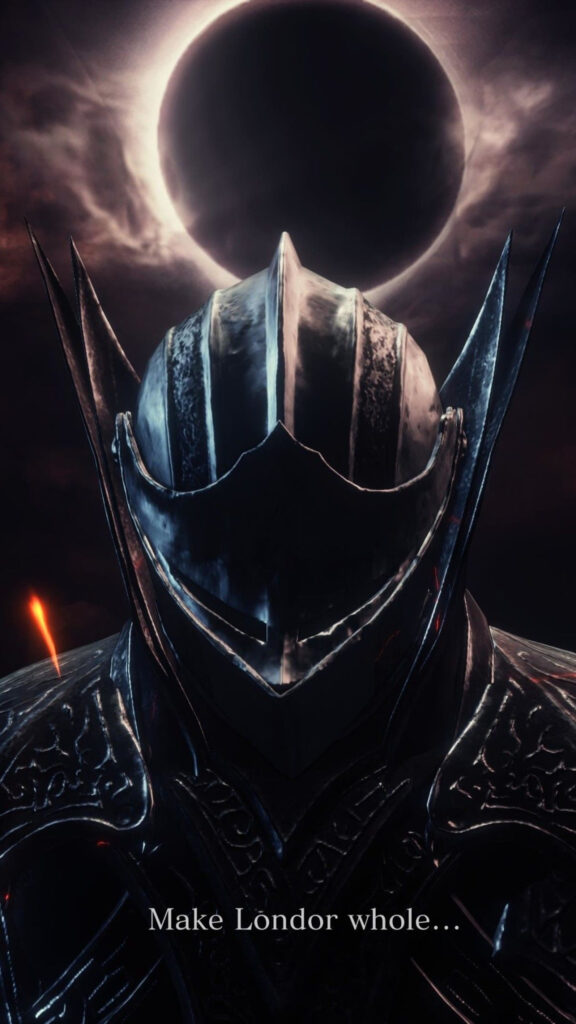 Dark Fantasy Knight Under the Dark Sun Mobile Wallpaper