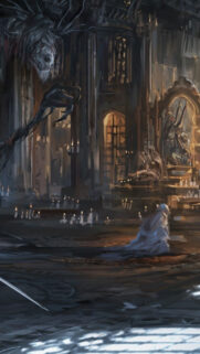 Dark Gothic Cathedral Prayer Mobile Wallpaper