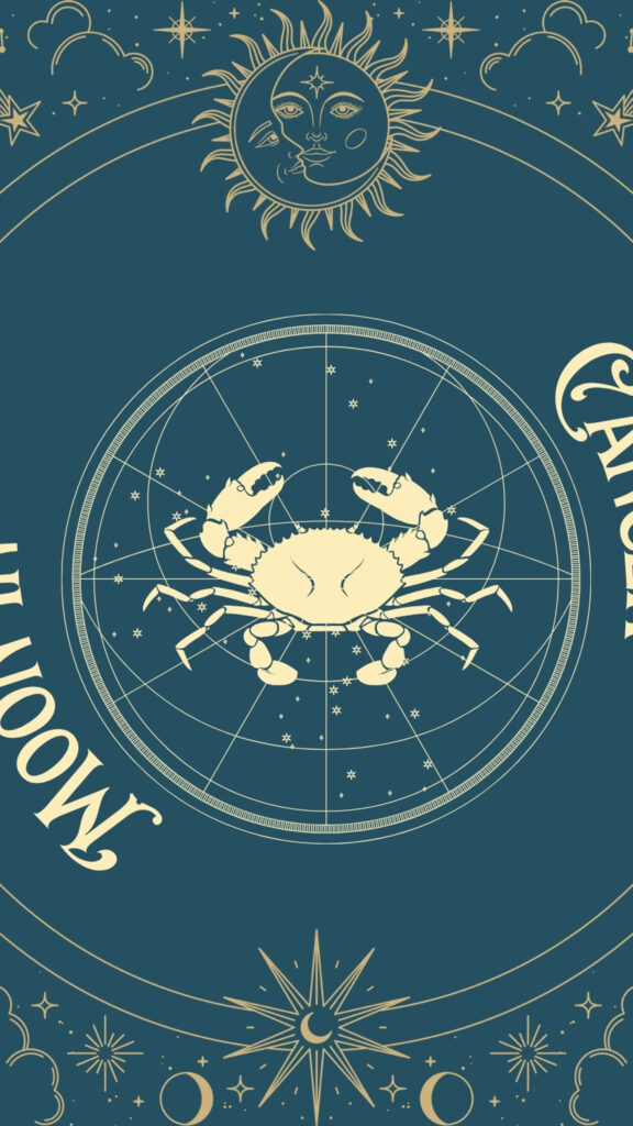 Cancer Moon Zodiac Aesthetic: Nurturing Lunar Energy and Emotional Depth Wallpaper
