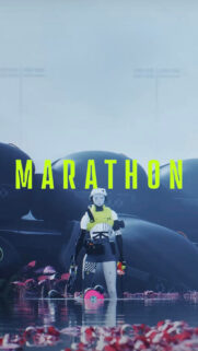 Marathon Runner Standing in Water Mobile Wallpaper