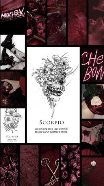 Scorpio Aesthetic Zodiac Symbolism and Dark Moody Energy Wallpaper
