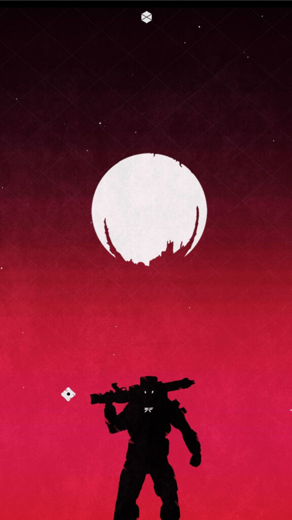 Destiny 2 Titan Silhouette Minimalist Mobile Wallpaper