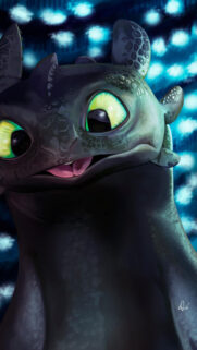 Cute Toothless Dragon Digital Art Mobile Wallpaper