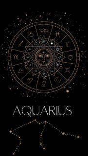 Mystical Aquarius Zodiac Energy and Astrology Constellation Art Wallpaper