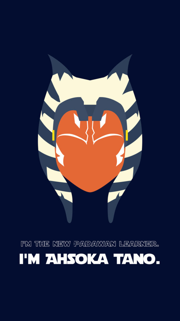 Ahsoka Tano Minimalist Star Wars Padawan Mobile Wallpaper