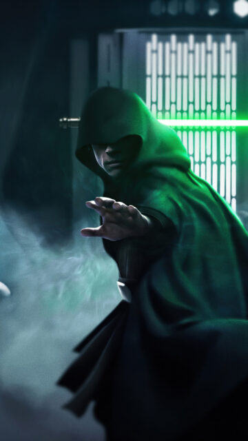 Luke Skywalker Jedi Master Cloaked Figure Mobile Wallpaper