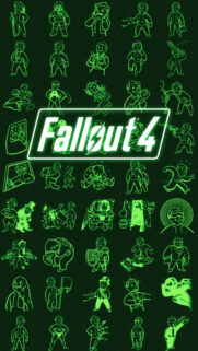 Fallout Vault Boy Pixel Art Mobile Wallpaper