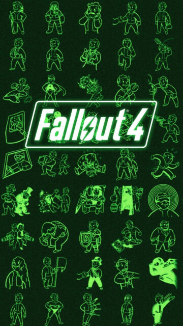 Fallout Vault Boy Pixel Art Mobile Wallpaper
