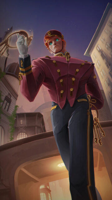 Fantasy Hotel Doorman Night Aesthetic Mobile Wallpaper