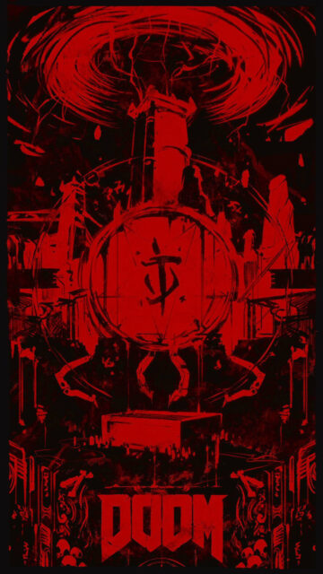 Red DOOM Mark of the Slayer Mobile Wallpaper