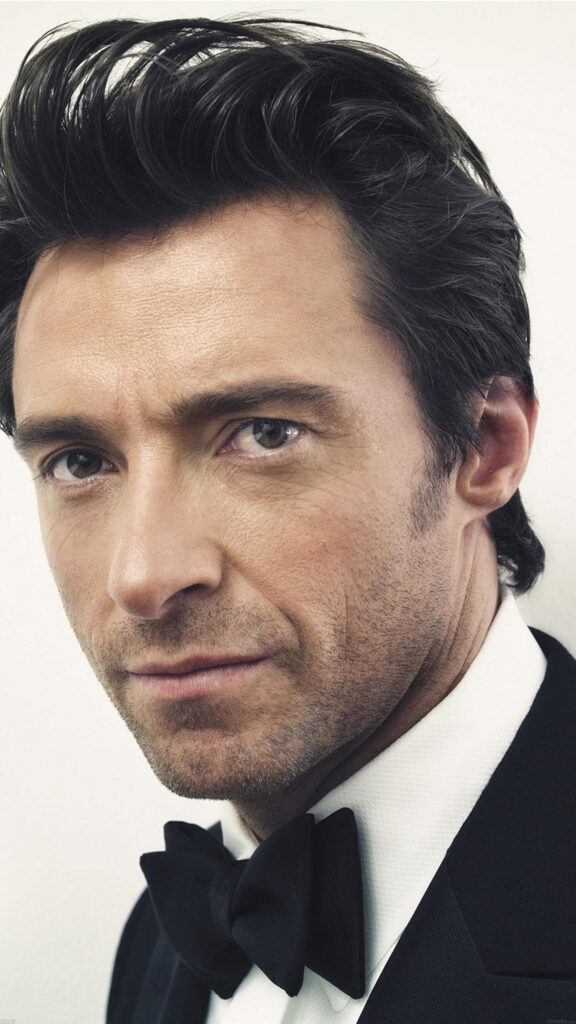 Hugh Jackman Close-Up Portrait 4K Mobile Wallpaper