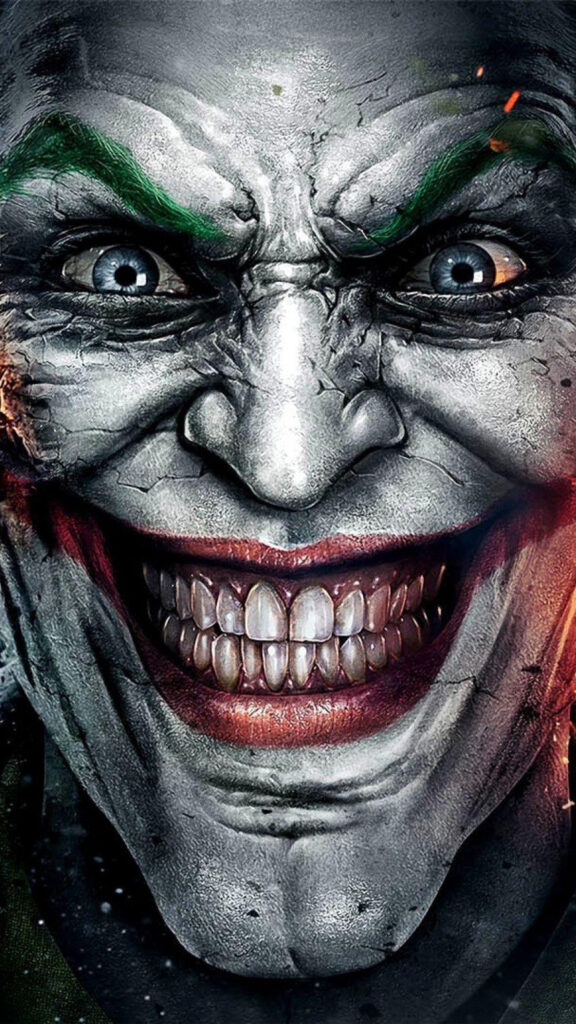 Intense Joker Close-Up Portrait Mobile Wallpaper