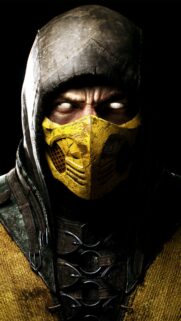 Scorpion Mortal Kombat Close Up Portrait Mobile Wallpaper
