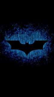 Minimalist Blue Textured Batman Symbol Mobile Wallpaper