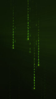 Green Matrix Digital Rain Vertical Mobile Wallpaper