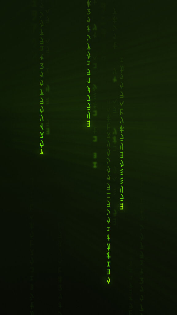 Green Matrix Digital Rain Vertical Mobile Wallpaper