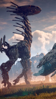 Tallneck Robot Horizon Sci-Fi Landscape Mobile Wallpaper