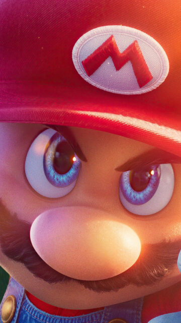 Super Mario Face Close-up Mobile Wallpaper