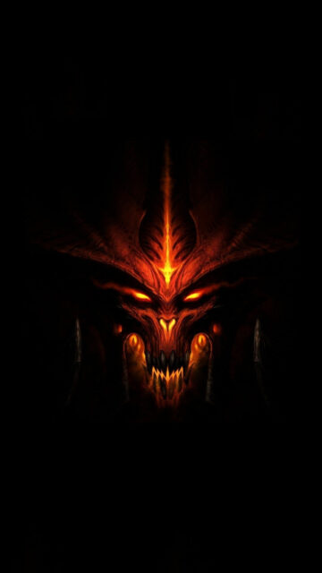 Diablo Demonic Face Fantasy Mobile Wallpaper