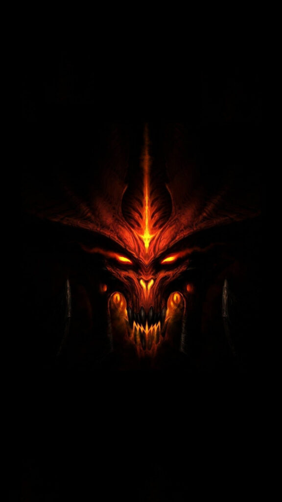 Diablo Demonic Face Fantasy Mobile Wallpaper