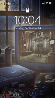 Retro Resident Evil PlayStation Gaming Setup Mobile Wallpaper