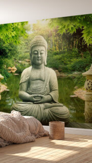Zen Buddha Garden Meditation for Inner Peace and Mindfulness Wallpaper