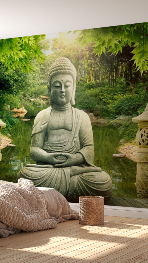 Zen Buddha Garden Meditation for Inner Peace and Mindfulness Wallpaper