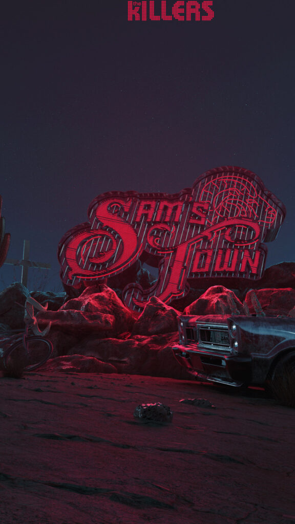 Sam's Town Neon Sign by The Killers Mobile Wallpaper