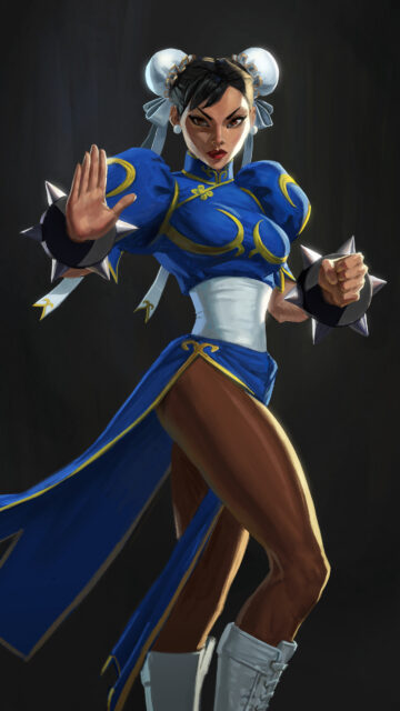 Chun-Li Street Fighter Martial Arts Mobile Wallpaper