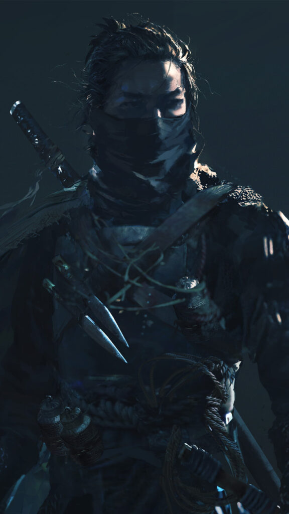Ghost of Tsushima Cinematic Samurai Mobile Wallpaper