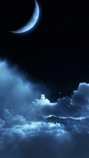 Crescent Moon Spiritual Night Sky Celestial Energy Phone Wallpaper