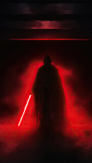 Darth Vader Cinematic Red Silhouette Mobile Wallpaper