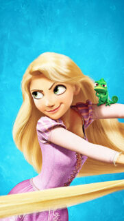 Disney’s Rapunzel and Pascal 4K Mobile Wallpaper