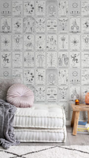 Vintage Tarot Card Deck Aesthetic Spiritual Decor Wall Wallpaper