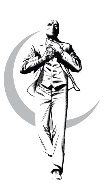 Moon Knight Mr Knight Stylish Silhouette Mobile Wallpaper