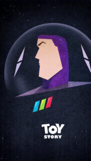 Minimalist Toy Story Buzz Lightyear Vector Mobile Wallpaper