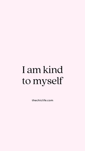 I Am Kind To Myself Affirmation Vision Board Phone Wallpaper