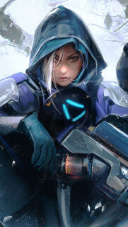 Omen Valorant Agent hooded tactical portrait Mobile Wallpaper