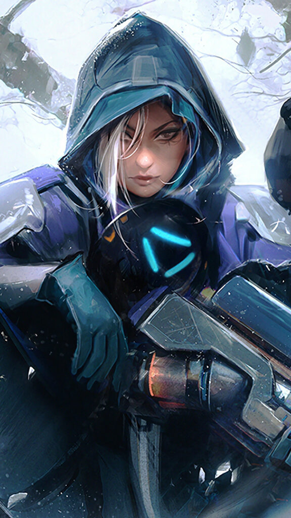 Omen Valorant Agent hooded tactical portrait Mobile Wallpaper