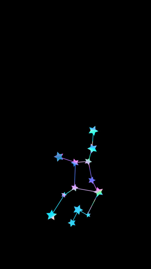 Virgo Constellation Zodiac Minimalist Aesthetic Phone Wallpaper