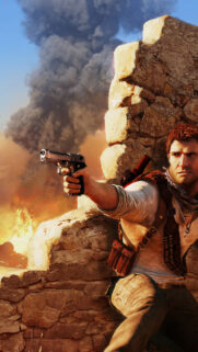 Nathan Drake Combat Action Mobile Wallpaper