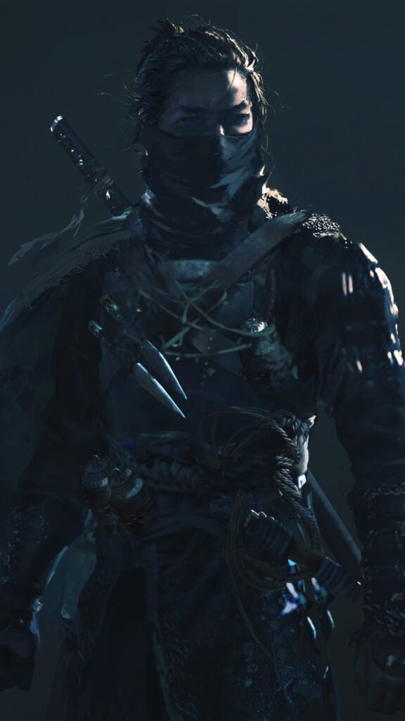 Ghost of Tsushima Samurai Warrior Dark 4K Wallpaper