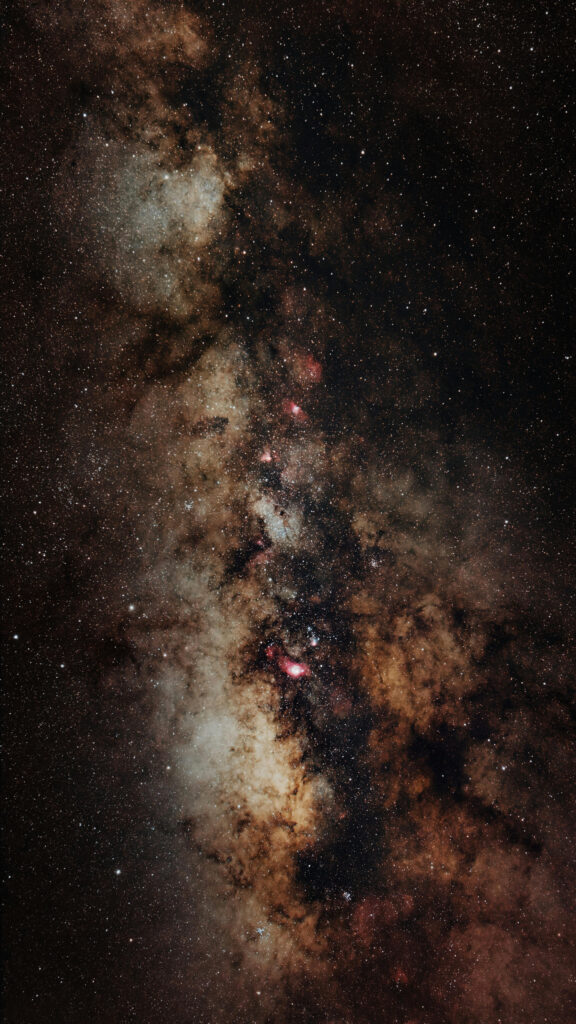 Milky Way Galactic Center Spiritual Energy and Cosmic Manifestation Wallpaper