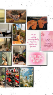 Manifestation Vision Board Aesthetic for Goals and Positive Energy Wallpaper