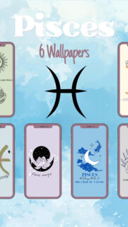 Pisces Zodiac Aesthetic: Mystical Art and Astrology Mobile Wallpaper