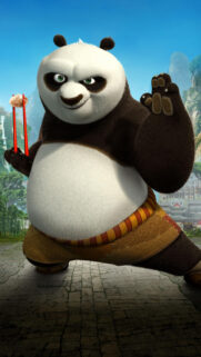 Po the Panda Warrior Kung Fu Panda Art Mobile Wallpaper
