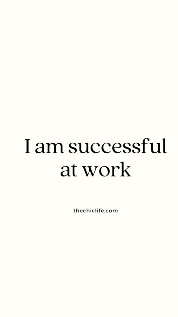I Am Successful At Work Daily Affirmation Success Mindset Vision Board Wallpaper