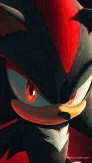 Shadow the Hedgehog Intense Close-Up Mobile Wallpaper