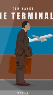 Minimalist The Terminal Movie Art Mobile Wallpaper